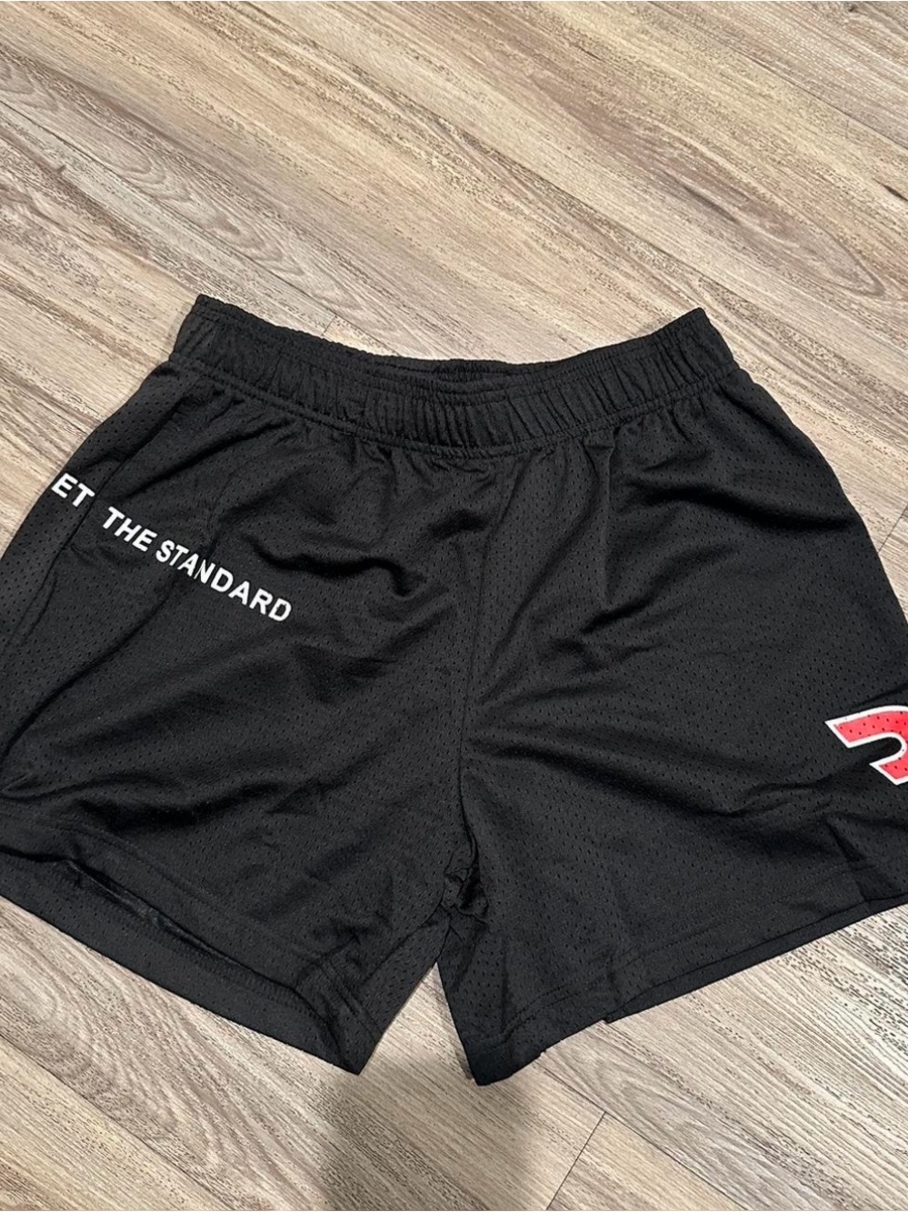 Black Mesh Shorts